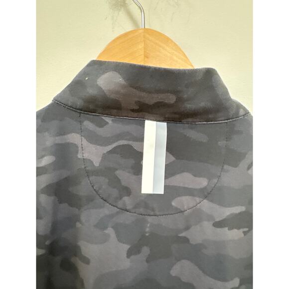 Womens Rhoback Performance 1/4 Zip Golf Athleisure Black Grey Camo Large - Picture 4 of 6